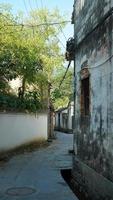 il bellissimo tradizionale Cinese villaggio Visualizza con il classico architettura e fresco verde alberi come sfondo foto