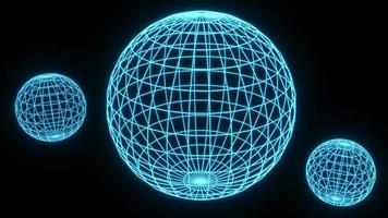 3d interpretazione illustrazione sfera raggiante neon leggero per futuro premio Prodotto e tecnologia attività commerciale finanza foto
