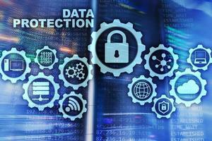 concetto di protezione dei dati del server. sicurezza delle informazioni da virus cyber digital internet technology foto