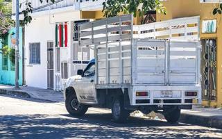 playa del Carmen quintana roo Messico 2022 vario messicano camion trasportatori furgoni consegna macchine nel Messico. foto