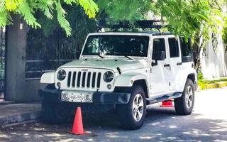 playa del Carmen quintana roo Messico 2022 vario messicano Raccogliere camion macchine 4x4 fuori strada veicoli Messico. foto