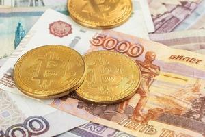 il struttura di il i soldi e bitcoin, il Euro e criptovaluta foto