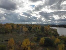 autunno panorama di il città di kyiv foto