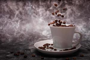 caffè tazza su marmo sfondo foto