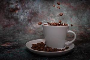 caffè tazza su marmo sfondo foto