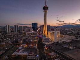 panoramico aereo Visualizza di il las vegas striscia. foto