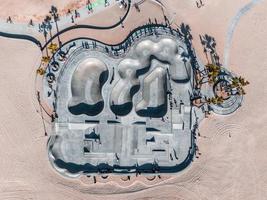 aereo Visualizza di il Skate park di il Venezia spiaggia nel la, California. foto