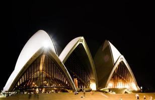 Sydney, nuovo Sud Galles, 2018 - notte fotografia di musica lirica Casa nel avvicinamento, nuovo Sud Galles. foto