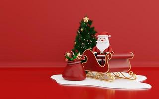 3d illustrazione di allegro Natale foto