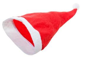 vuoto rosso Santa Claus cappello isolato su bianca foto