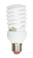 lampada a risparmio energetico su sfondo bianco foto