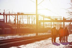 ferrovia lavoratori squadra foto