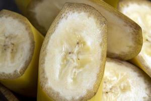 affettato maturo giallo Banana, vicino su foto