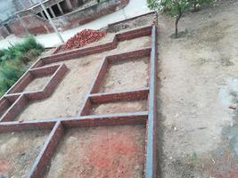 costruzione di casa fondazione nel Pakistan foto