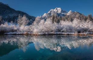 paesaggio invernale nelle alpi foto