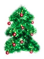 verde Natale luci abete albero bokeh - un' luminosa bokeh sfondo creato di Natale luci foto
