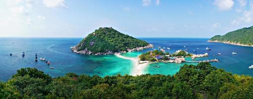 nang yuan isola Visualizza punto panorama, KOH tao, suratthani Tailandia, tropicale paesaggio foto