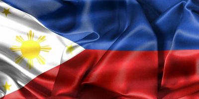 3d-illustrazione di una bandiera delle Filippine - bandiera sventolante realistica del tessuto foto