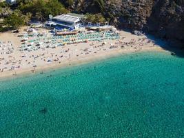 mondo famoso alanya cleopatra spiaggia. aereo foto di il spiaggia. sorprendente estate vacanza