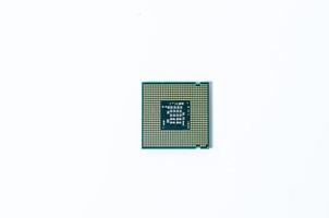 computer processore processore centrale in lavorazione unità microchip isolato su bianca sfondo foto