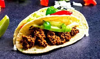 messicano cibo delizioso tacos. foto