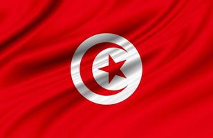 repubblica di tunisia bandiera soffiaggio nel il vento. sfondo struttura. tunisi. 3d illustrazione. 3d rendere. foto
