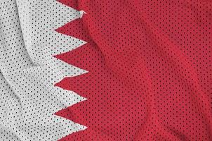 bahrain bandiera stampato su un' poliestere nylon abbigliamento sportivo maglia tessuto foto