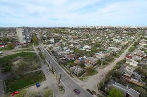 paesaggio di un industriale quartiere nel il charkov città a partire dal un' uccelli occhio Visualizza foto