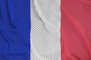 Francia bandiera stampato su un' poliestere nylon abbigliamento sportivo maglia tessuto foto