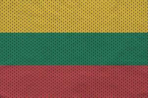 Lituania bandiera stampato su un' poliestere nylon abbigliamento sportivo maglia fabr foto