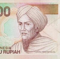 ritratto di bondjol - Minangkabau religioso capo su Indonesia 5000 rupia 2001 banca Nota foto