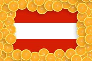Austria bandiera nel fresco agrume frutta fette telaio foto
