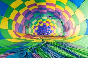 all'interno di una mongolfiera con tanto colore foto