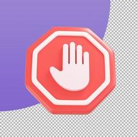 divieto cartello icona traffico incidente prevenzione cartello. 3d illustrazione con ritaglio sentiero foto