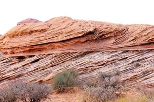 Arizona alto deserto roccia formazione mostrando livelli di erosione foto