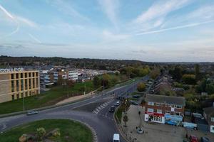 migliore aereo Visualizza di luton città di Inghilterra dopo tramonto foto