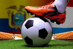 calcio tazza concorrenza fra il nazionale ecuador e nazionale Olanda. foto