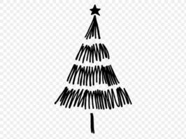 oro luccichio particelle Natale albero con stella isolato su png o trasparente sfondo. grafico risorse per nuovo anno, compleanni e lusso carta. vettore illustrazione foto