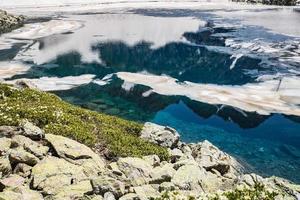 alpino lago nel Caucaso montagne foto