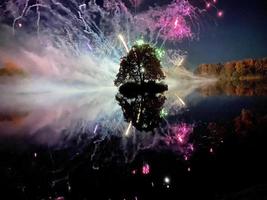 un' Visualizza di un' fuochi d'artificio Schermo a alderford lago nel Whitchurch foto