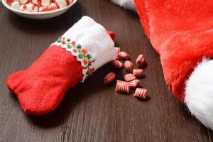 calza natalizia con caramelle