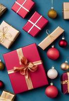 Natale regalo scatole e ornamenti foto