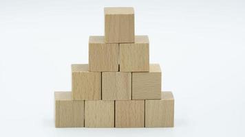 di legno edificio blocchi legna cubo edificio blocchi foto