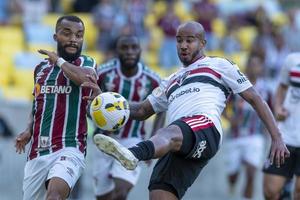 rio, brasile, novembre 02, 2022, patrick giocatore nel incontro fra fluminese vs sao paulo di 36 ° il giro di brasiliano campionato, un' serie nel maracana stadio foto