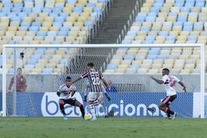 rio, brasile, novembre 02, 2022, giago felipe giocatore nel incontro fra fluminese vs sao paulo di 36 ° il giro di brasiliano campionato, un' serie nel maracana stadio foto