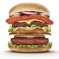 hamburger su isolato bianca sfondo foto