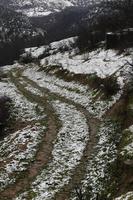 strada innevata locale foto