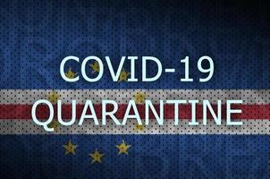 cabo verde bandiera e covid-19 quarantena iscrizione. coronavirus o 2019-ncov virus foto