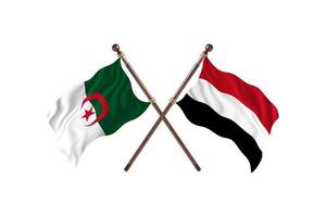 algeria contro yemen Due nazione bandiere foto