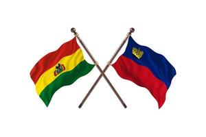 Bolivia contro Liechtenstein Due nazione bandiere foto